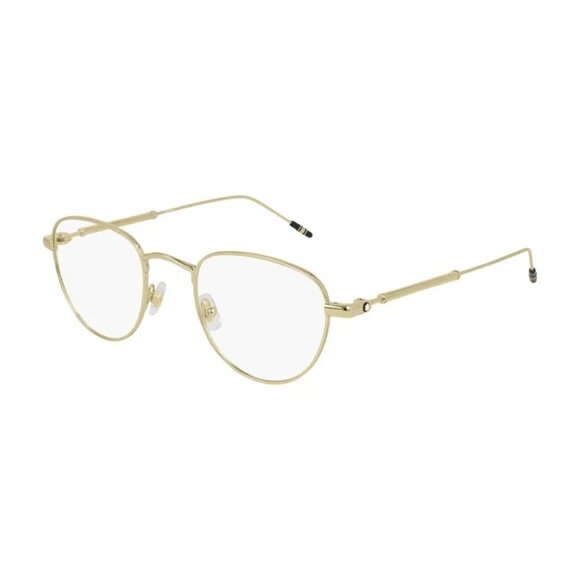 NEW MONTBLANC EYEGLASSES GOLD MEN EYEWEAR MONTBLANC MB0111O 002 - Picture 1 of 3